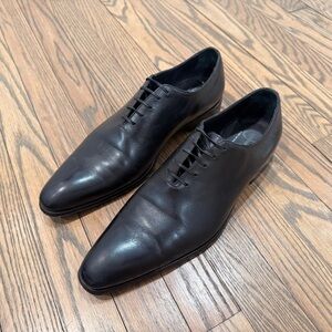 Elegant Black Men's Leather Oxfords